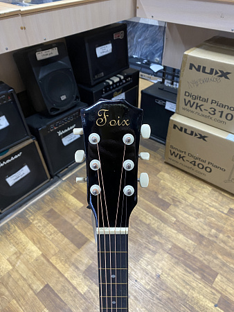 Акустическая гитара Foix FFG-2039BK с чехлом черная, с вырезом
