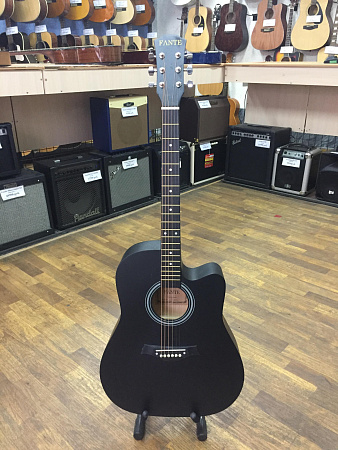 Акустическая гитара Fante FT-221-BK 41", с вырезом, черная