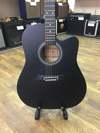 Акустическая гитара Fante FT-221-BK 41", с вырезом, черная
