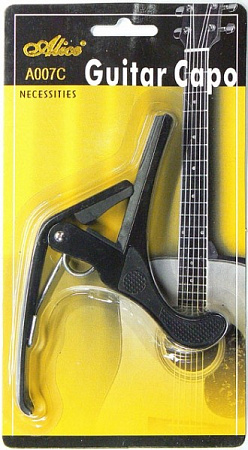 A007C Каподастр металлический на пружине для классической гитары Alice