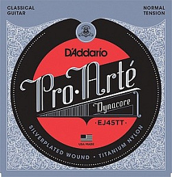 Комплект струн для классической гитары, титан, норм. натяжение, D'Addario EJ45TT ProArte DynaCore в музыкальном интернет-магазине Маэстро. Цена 1 150 руб.
