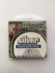 7A222 Silver Комплект струн для 7-струнной акустической гитары, 12-51, EMUZIN в музыкальном интернет-магазине Маэстро. Цена 680 руб.