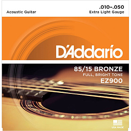 Струны для акустической гитары D`Addario EZ900 в музыкальном интернет-магазине Маэстро. Цена 800 руб.