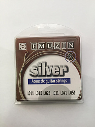 6А205 Silver Комплект струн для акустической гитары, посеребренные, 11-51,  EMUZIN в музыкальном интернет-магазине Маэстро. Цена 600 руб.