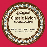 Струна №6 J2706 Classical D'Addario для классической гитары, нейлон, норм. натяжение