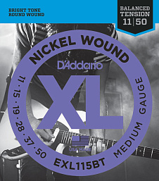 Струны для электрогитары D'Addario EXL115BT в музыкальном интернет-магазине Маэстро. Цена 760 руб.