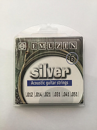 6А204 Silver Комплект струн для акустической гитары, посеребренные, 12-51,  EMUZIN в музыкальном интернет-магазине Маэстро. Цена 600 руб.