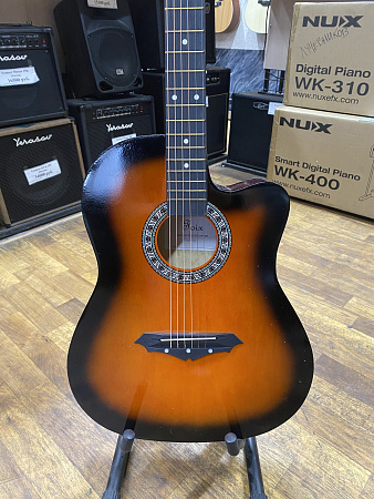 Акустическая гитара Foix FFG-2039SB с чехлом санберст, с вырезом