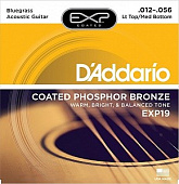 Струны для акуст. гитары, L. Top/M. Bottom/Bluegrass, 12-56, D'Addario EXP19 Coated Phosphor Bronze в музыкальном интернет-магазине Маэстро. Цена 950 руб.