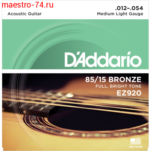 Струны для акустической гитары D`Addario EZ920