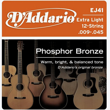 Струны для 12-ти струнной гитары D`Addario EJ41