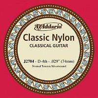 Струна №4 J2704 Classical  D'Addario для классической гитары, нейлон, норм. натяжение