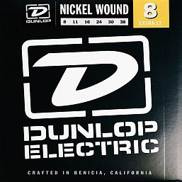 DEN0838 Комплект струн для электрогитары, никелированные, Extra light, 8-38, Dunlop в музыкальном интернет-магазине Маэстро. Цена 940 руб.